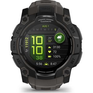 Garmin Instinctmm,AMOLED,Black Bezel with Charcoal Band,WW
