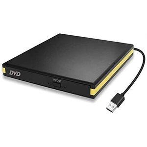 BEVA USB 3.0 Externe DVD Drive, Draagbaar Cd-Brander, Cd-Speler, Cd-Lezer voor Laptop, Desktop, MacBook, Mac OS Windows 10 8 7 XP Vista