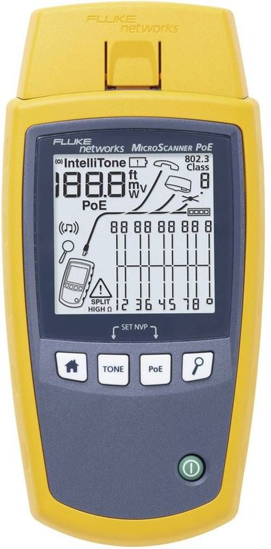 Fluke Networks 5018508 MS-POE Kabelmeter Audio/Video, Netwerk, Telecommunicatie