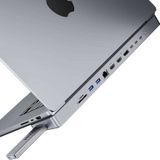 INVZI MagHub 12in2 USB-C Docking Station / Hub with SSD Tray for MacBook Pro 13" / 14" (Gray)