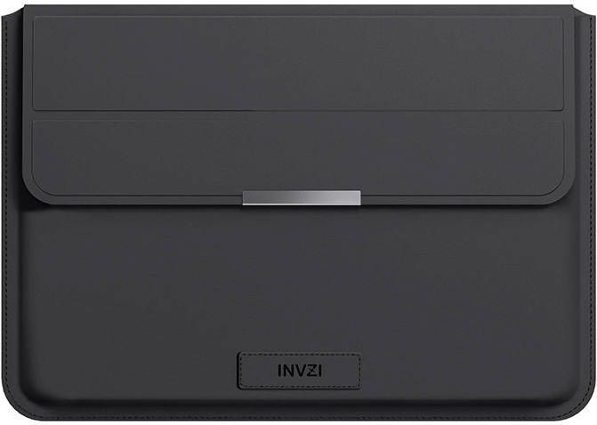 INVZI Leather Case / Cover met Stand Function voor MacBook Pro/Air 15 inch/16 inch (zwart)