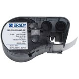 Brady MC-750-595-WT-BK tape vinyl | zwart op wit | 19,05mm x 7,62m