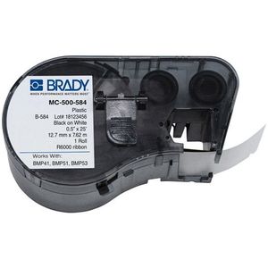 Brady - MC-500-584 - Plastic Labels - Wit - 12,7mm x 7,62m