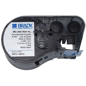Brady MC-250-7641-YL tape krimpkous | zwart op geel | 11,15mm x 2,13m