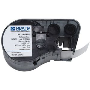 Brady - M-118-7425 - Labels - Wit - 9,53mm x 25,4mm - Polypropyleen