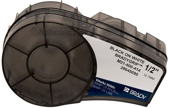 Brady - M21-500-414 - Etiketteringstape - Zwart op Wit - 12,7 mm x 3,048 m