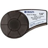 Brady M21-250-595-WT tape vinyl zwart op wit 6,35 mm x 6,40 m (origineel)