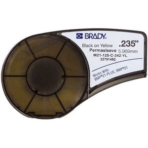 Brady M21-125-C-342-Yl printerlabel, zwart, geel, printerlabel, niet-hechtend, etikettenprinter (zwart, geel, niet-hechtend, polyolefine, Rohs, BMP21-Plus)