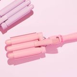 Mermade Pro Mini Hair Waver Haarkrultang Roze Wafeltang GolvenKrultang 25mm Pink