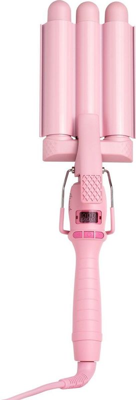 Mermade Pro Mini Hair Waver Haarkrultang Roze Wafeltang GolvenKrultang 25mm Pink