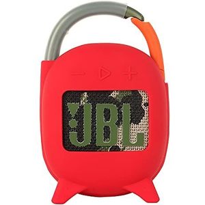 YHFZR Hoes voor JBL CLIP 4, Ultradunne Handvat Case Shell Pouch voor JBL CLIP 4, Rood