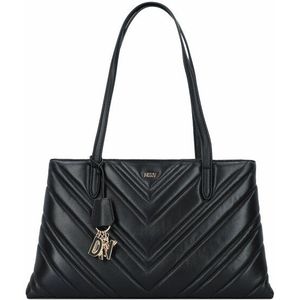 DKNY Dames Madison Bag in Lamb Nappa Leather Tote, zwart/goud