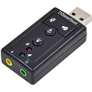 Qalabka USB externe stereo sound adapter USB 7.1 kanaal geluid plug and play voor pc