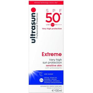 Ultrasun - Ultra Sensitive 50+ - Zonnebrand - 100 ml - Zeer Hoge Bescherming