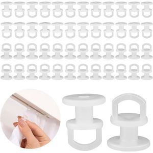 Deco-Raum 200 stuks klikglijders, loopkanaal, 3,6-4,0 mm, gordijnglijders, vouwhaken voor plooiband, plooiband, geschikt voor gordijnrails, gordijnrails HC72