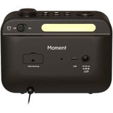 Pure Moment Radiowecker für Schlafzimmer & Büro (DAB+/FM Digital Radio, Bluetooth, White Noise Geräusche Einschlafhilfe, Wake Up Light Lichtwecker, Nachtlicht, Alarm, dimmbares Display) Coffee Braun