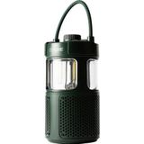 Pure Woodland Glow Outdoor Speaker met LED-lamp (Bluetooth 5.3, 360° geluid, IPX6, draagbaar, 14h batterij - perfect voor tuin en camping) Groen