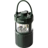 Pure Woodland Glow Outdoor Speaker met LED-lamp (Bluetooth 5.3, 360° geluid, IPX6, draagbaar, 14h batterij - perfect voor tuin en camping) Groen