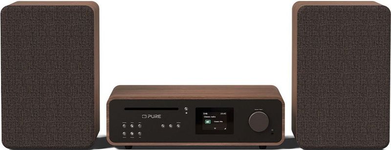 Pure Classic - Stereo Set - Coffezwart - Houten Uiterlijk - 100 Watt
