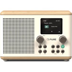 Pure - Classic H4 - Digitale Keukenradio - Wit - Katoen/Eiken