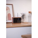 Pure Classic H4 digitale keukenradio (Dab+/FM, Bluetooth, USB, AUX, keukentimer, alarm), zwart koffie/walnoot