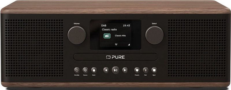 Pure Classic C D6 Draagbaar Digitaal Zwart, Walnoot