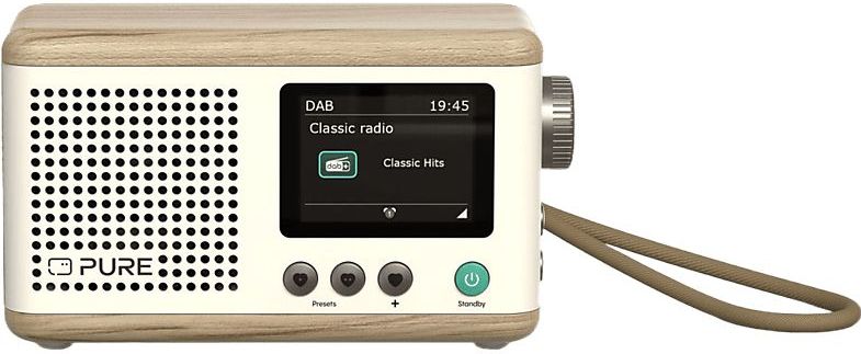 Pure - Classic Mini - DAB+ Radio - Wit/Eiken - Bluetooth 5.3