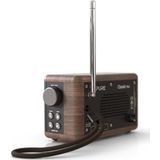 Pure Classic Mini - Draagbare Digitale Radio - Coffee Black/Walnut - Bluetooth 5.3