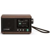 Pure Classic Mini - Draagbare Digitale Radio - Coffee Black/Walnut - Bluetooth 5.3