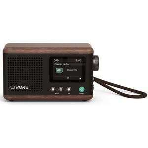 Pure Classic Mini - Draagbare Digitale Radio - Coffee Black/Walnut - Bluetooth 5.3
