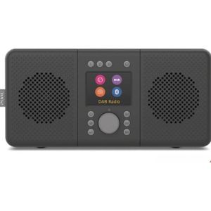Pure Elan Connect+ All-In-One Stereo Internetradio mit DAB und Bluetooth 5 (DAB/DAB+ & UKW-radio, internetradio, TFT-display, 20 zenderspeakers, muziekstreaming, podcasts), Houtskool