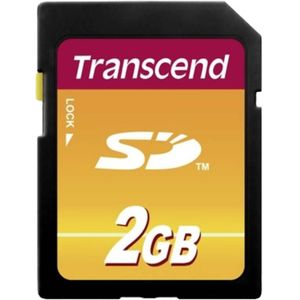 Transcend - Flash Memory Card - 2GB - SDHC - MLC - Leessnelheid 20 MB/s, Schrijfsnelheid 13 MB/s