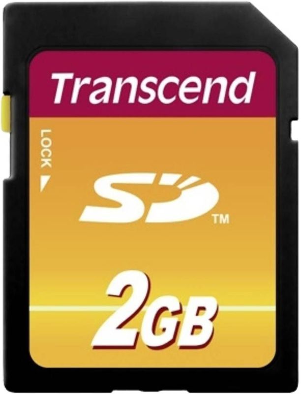 Transcend - Flash Memory Card - 2GB - SDHC - MLC - Leessnelheid 20 MB/s, Schrijfsnelheid 13 MB/s