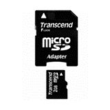 Transcend micro SD 2 GB geheugenkaart + adapter