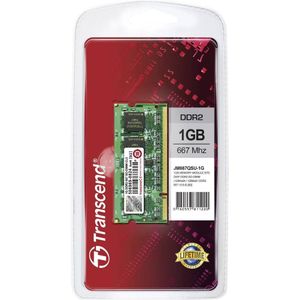 Transcend - JetRAM Werkgeheugenmodule - DDR2 - 1 GB - Non-ECC - 667 MHz - 200-pins SO-DIMM