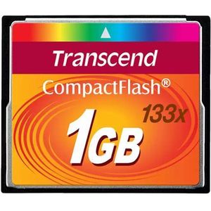 Transcend - 133x Compactflash Geheugenkaart - 1GB - Ultra DMA 4