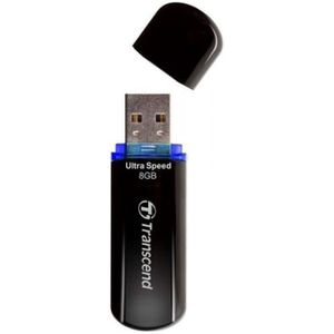 Transcend - JetFlash 600 - USB-stick - Zwart - 8 GB - USB 2.0, Overdrachtsnelheid tot 32 MB/s