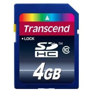 Transcend - SDHC 4GB - Geheugenkaart - Klasse 10 - 4GB Opslagcapaciteit
