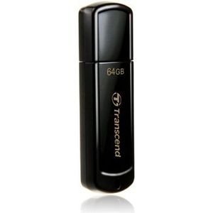 Transcend JetFlash® 350 USB-stick 64 GB Zwart TS64GJF350 USB 2.0