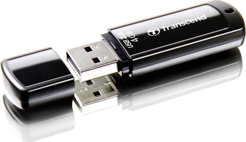 Transcend - JetFlash 350 - USB-stick - Zwart - 4 GB