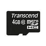 Transcend - microSDHC 4GB - Class 10 - Zwart - Hoogwaardige Geheugenkaart