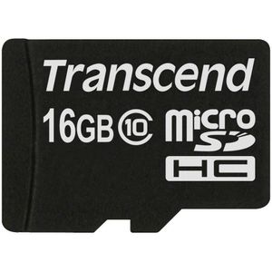Transcend - SDHC Kaart - Geheugenkaart - Zwart - 16GB - Klasse 10