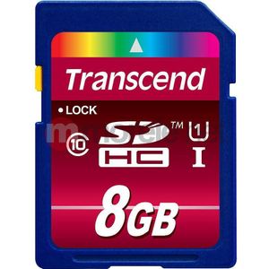 Transcend - TS8GSDHC10U1 - SDHC Geheugenkaart - 8GB - Class 10 UHS-I 600x