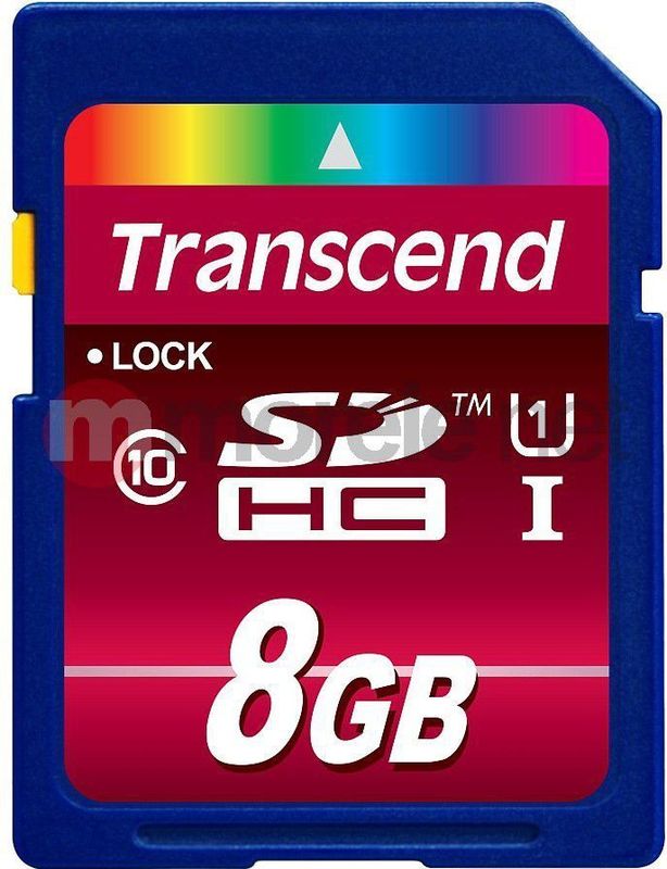 Transcend - TS8GSDHC10U1 - SDHC Geheugenkaart - 8GB - Class 10 UHS-I 600x