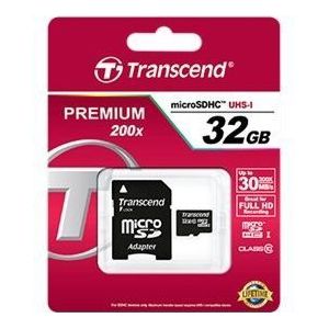 Transcend - microSDHC-kaart - 32 GB - Zwart - U1