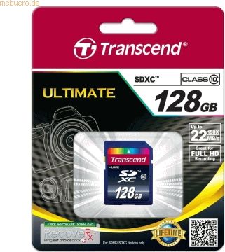 Transcend - SDXC 128GB - Geheugenkaart - Class 10