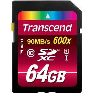 Transcend - SDXC 64GB Geheugenkaart - Class 10 - UHS-I - 600x