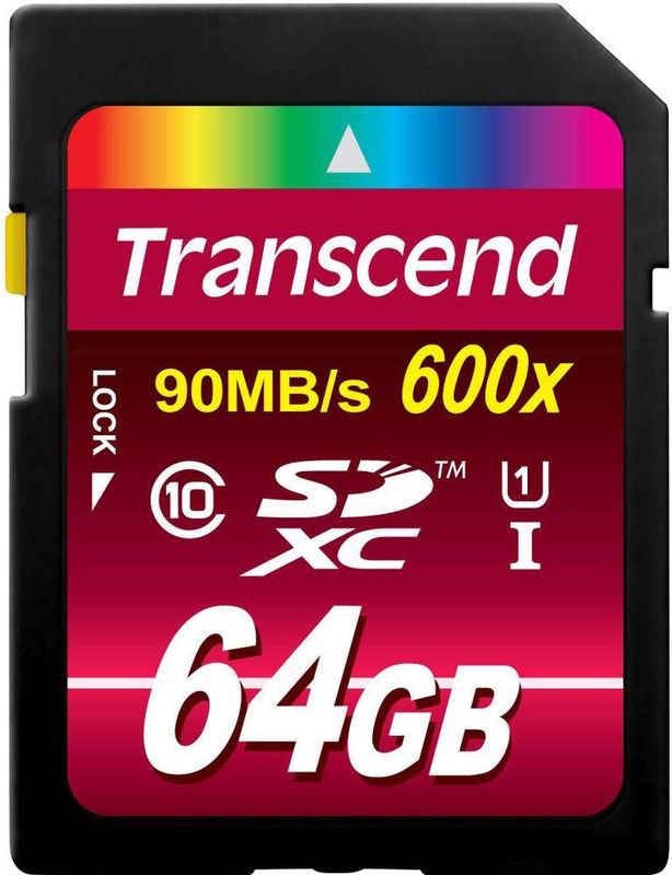 Transcend - SDXC 64GB Geheugenkaart - Class 10 - UHS-I - 600x