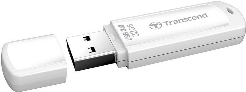 Transcend JetFlash® 730 USB-stick 32 GB Wit TS32GJF730 USB-A 3.2 Gen 1