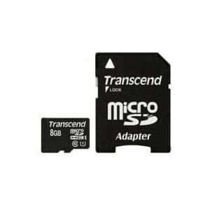 Transcend Premium microSDHC-kaart Industrial 8 GB Class 10, UHS-I Incl. SD-adapter